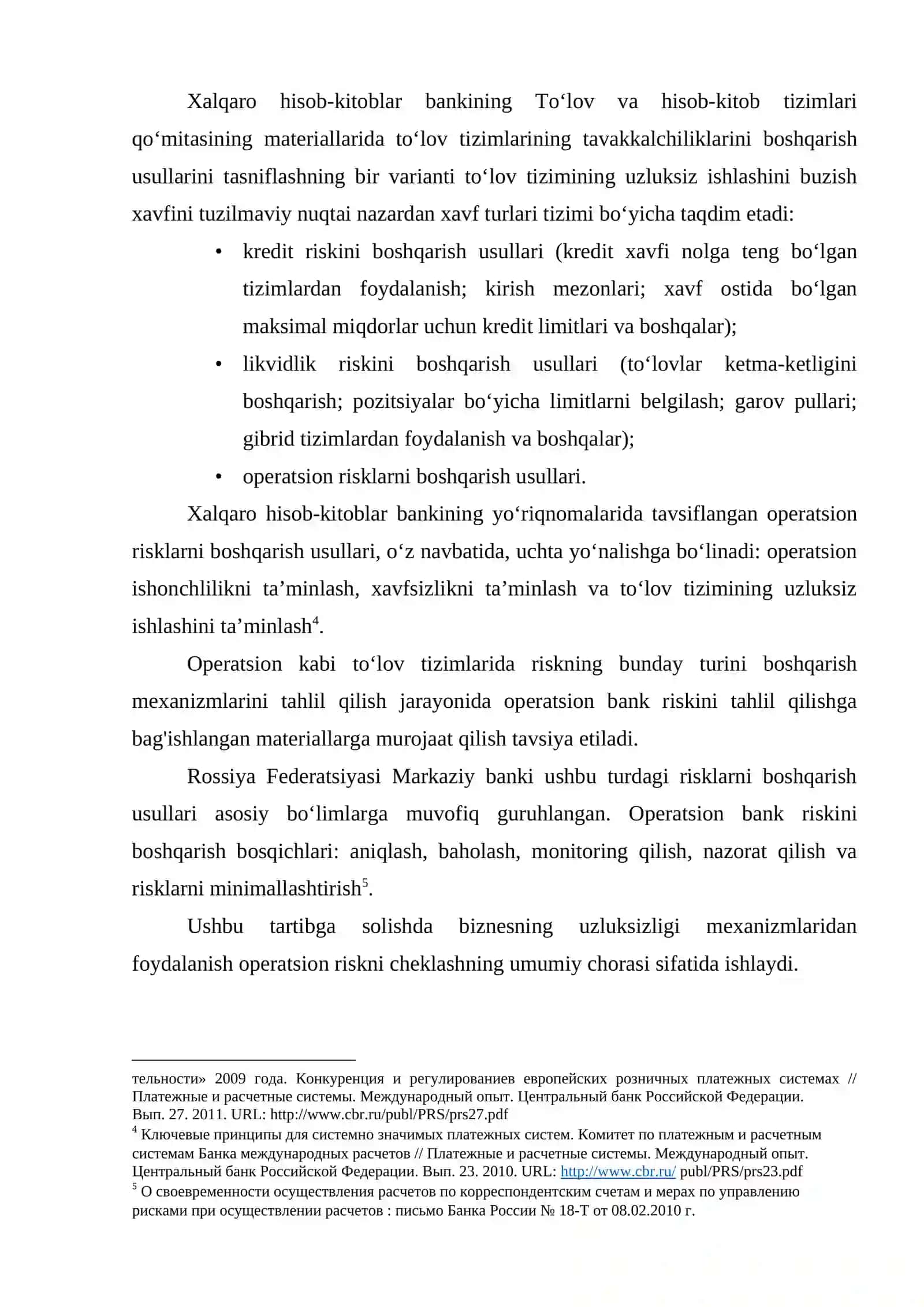 TO‘LOV TIZIMLARIDAGI RISKLARNI BOSHQARISHNI TAKOMILLASHTIRISH YO‘LLARI 4