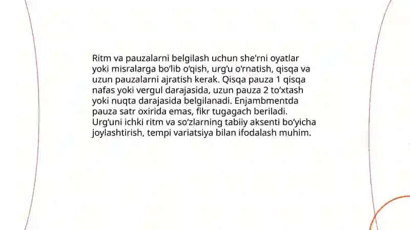 Erkin vazndagi she'rlarni ifodali oʻqish 4