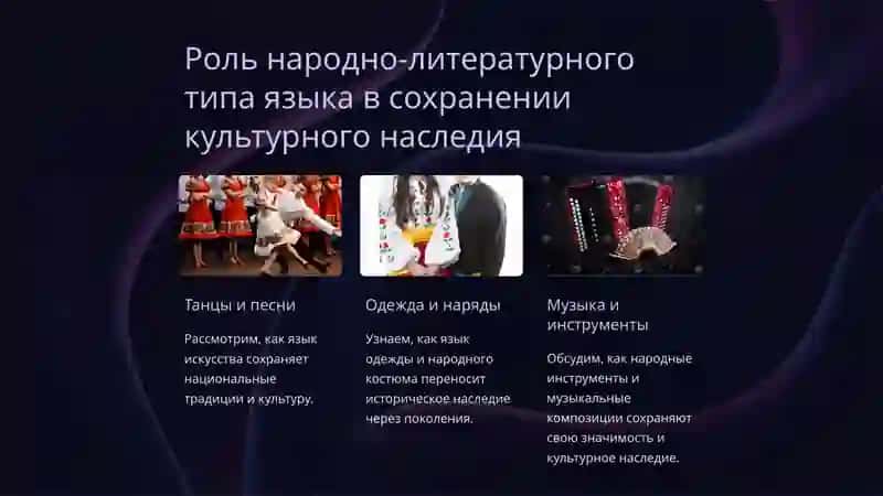 Особенности народно-литературного типа языка русской народности 4