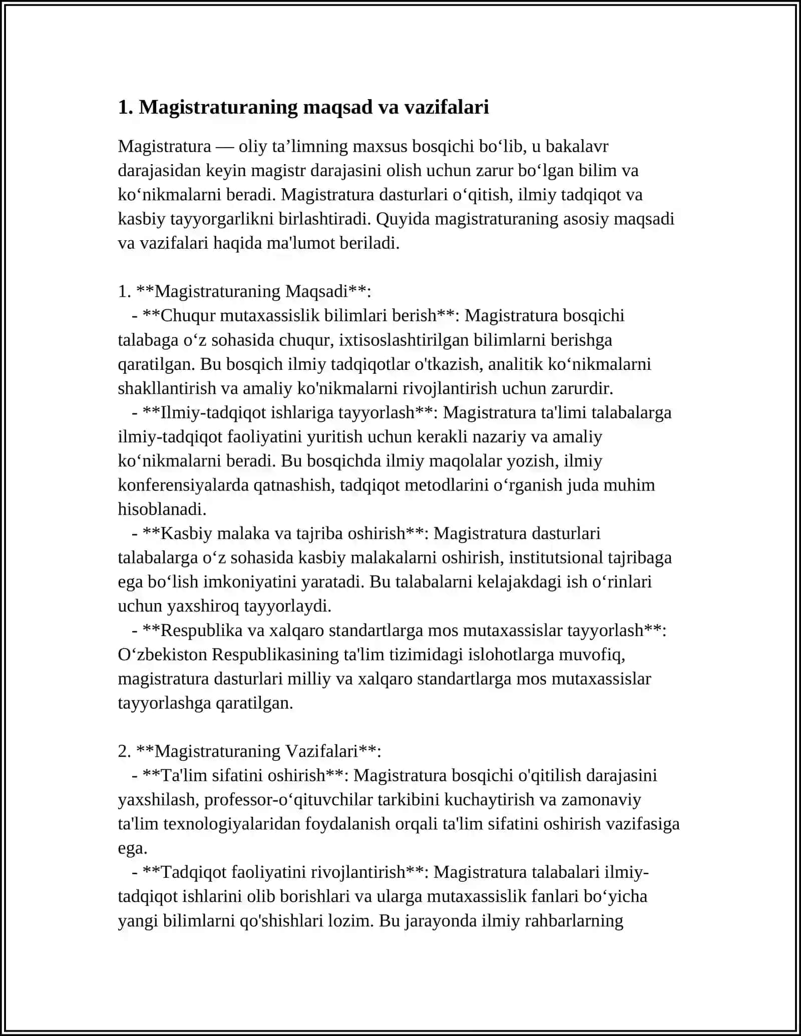 MAGISTRLIK DISSERTATSIYASI TUSHUNCHASI VA UNING XUSUSIYATLARI 4
