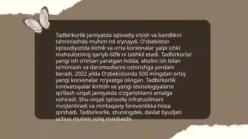 Tadbirkorlik faoliyatining mazmuni, mohiyati va rivojlanish shart-sharoitlari 4