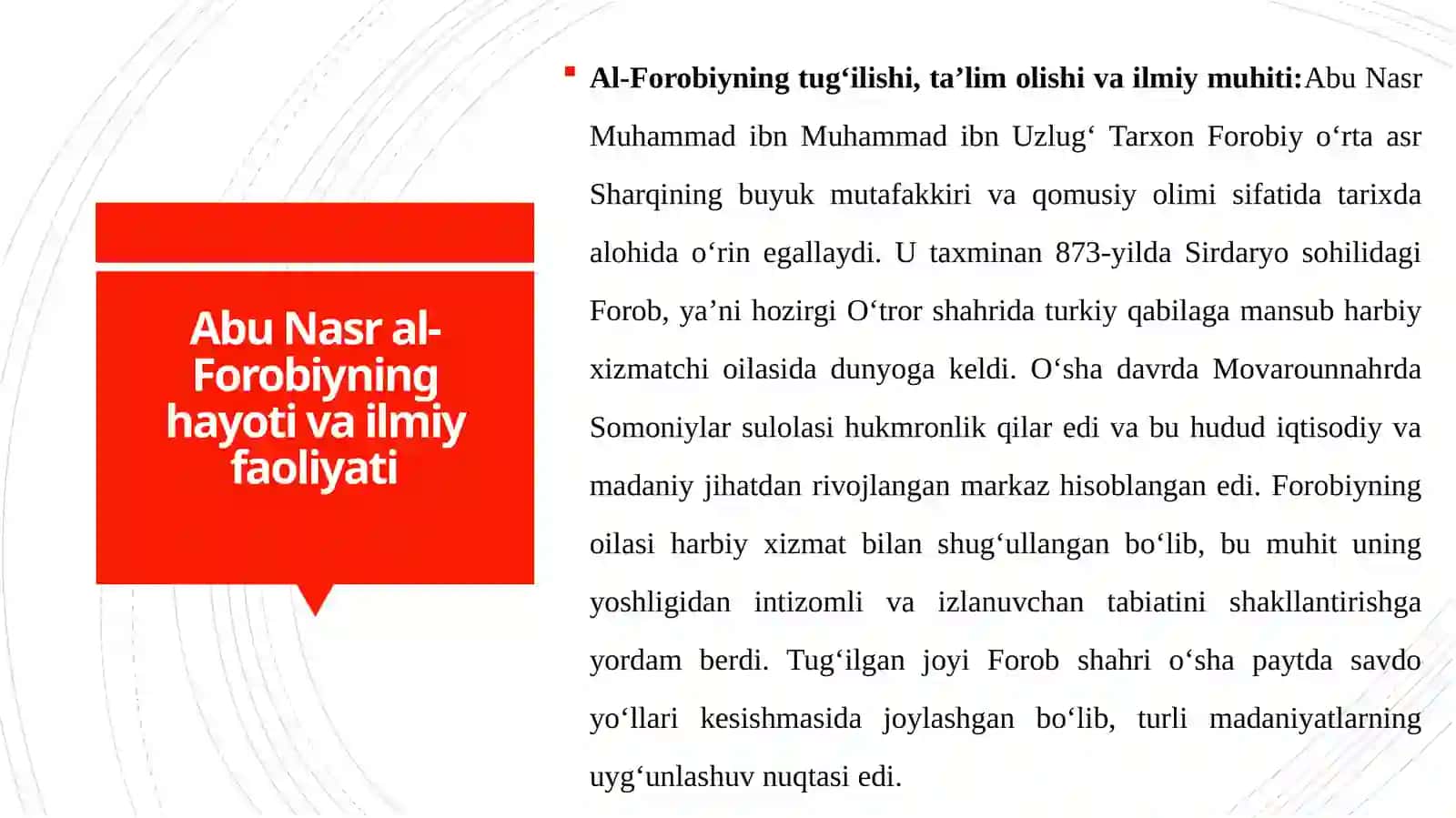 Abu Nasr al-Forobiy asarlarining ro‘yxatini tuzish hamda ularning bugungi kunda saqlangan makonlari 4