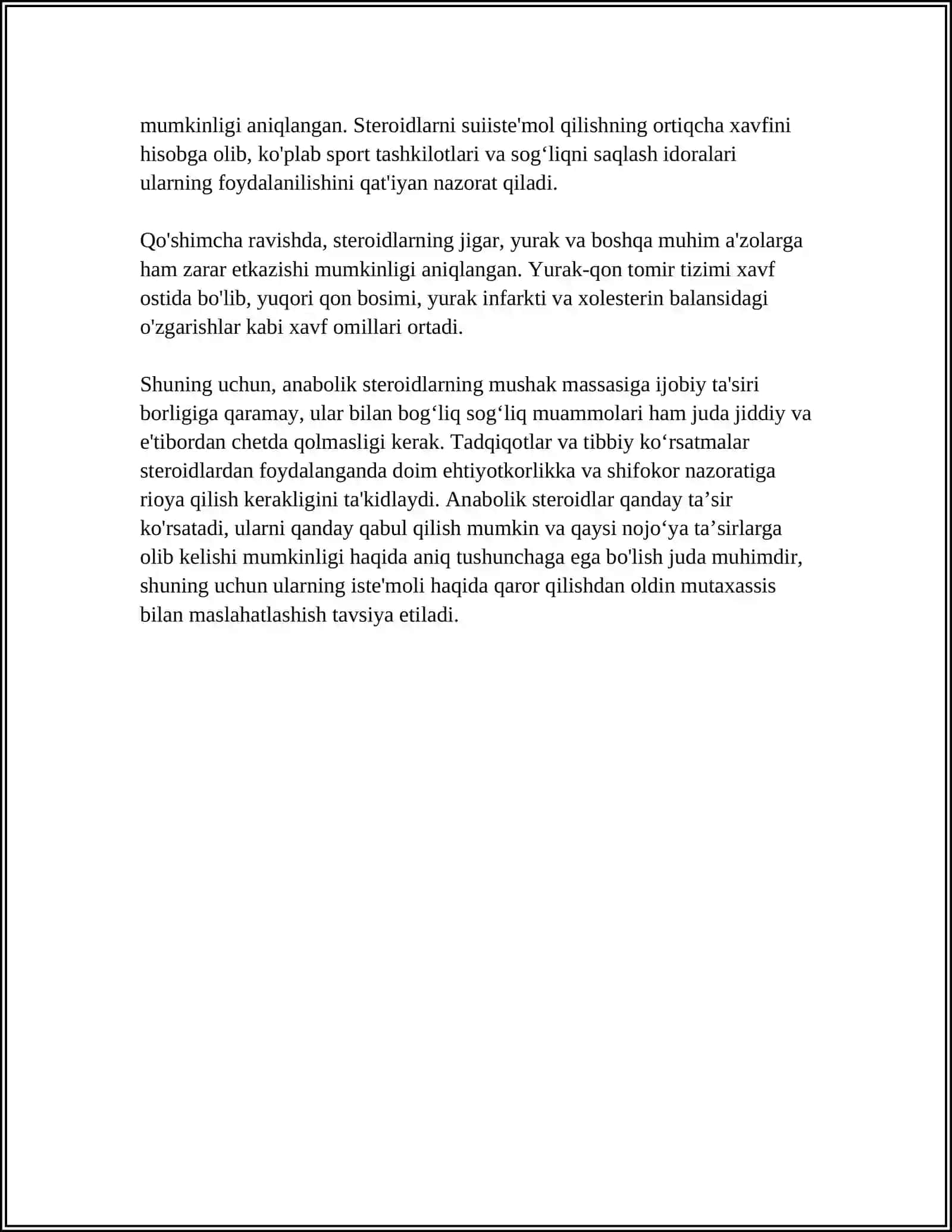 SPORTCHILAR ISH QOBILIYATINI TA'SIR ETUVCHI BIOLOGIK FAOL MODDALAR 4