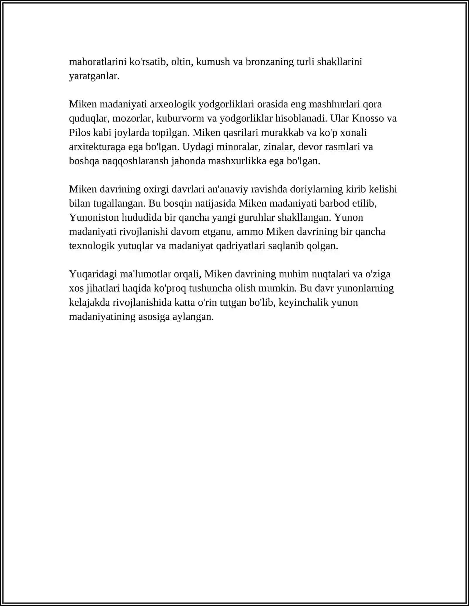 MIKEN PODSHOLIK MADANIYATI 4