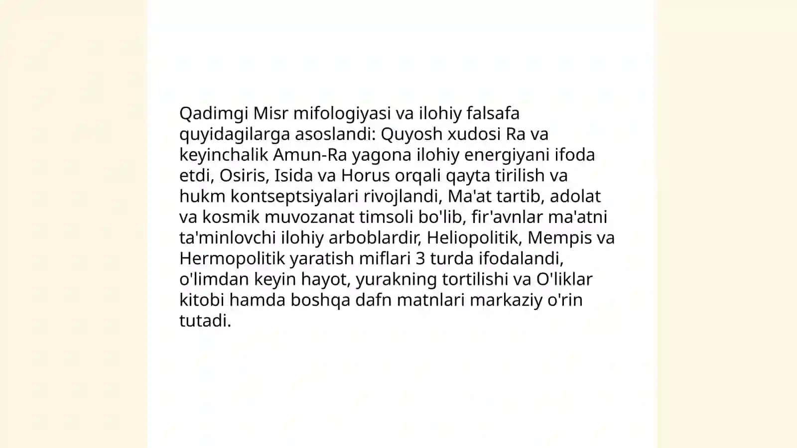 Qadimgi sharq va O'rta sharqda diniy falsafa fikrlarini paydo bolishi 4