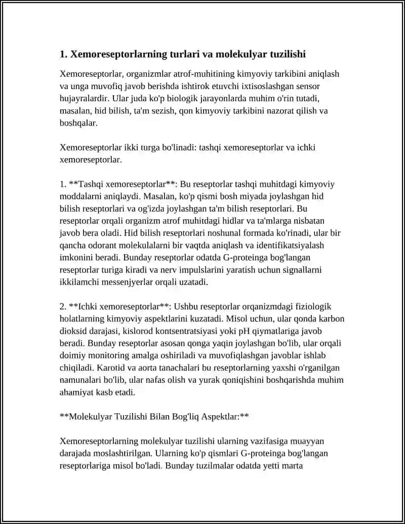 XEMORETSEPTRIYA. GORMONLAR VA MEDIATORLAR RETSEPTSIYASI 4