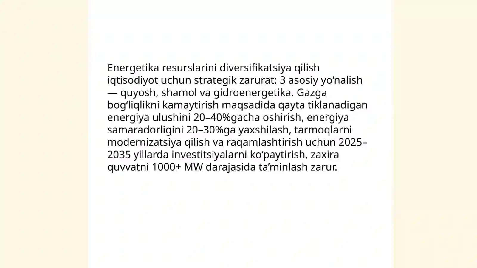 Oʻzbekiston iqtisodiyotidagi ehtiyojlar 4