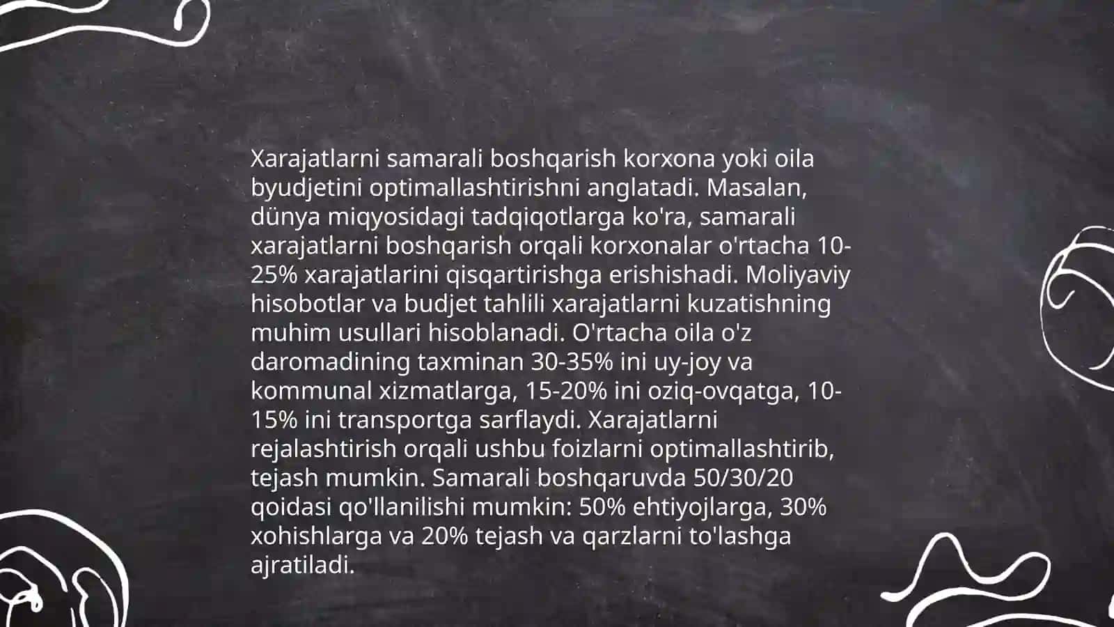 Korxonalar faoliyatini ya’ni xarajat va daromadlarini tahlil qilish (Kichik korxonalar misolida) 4