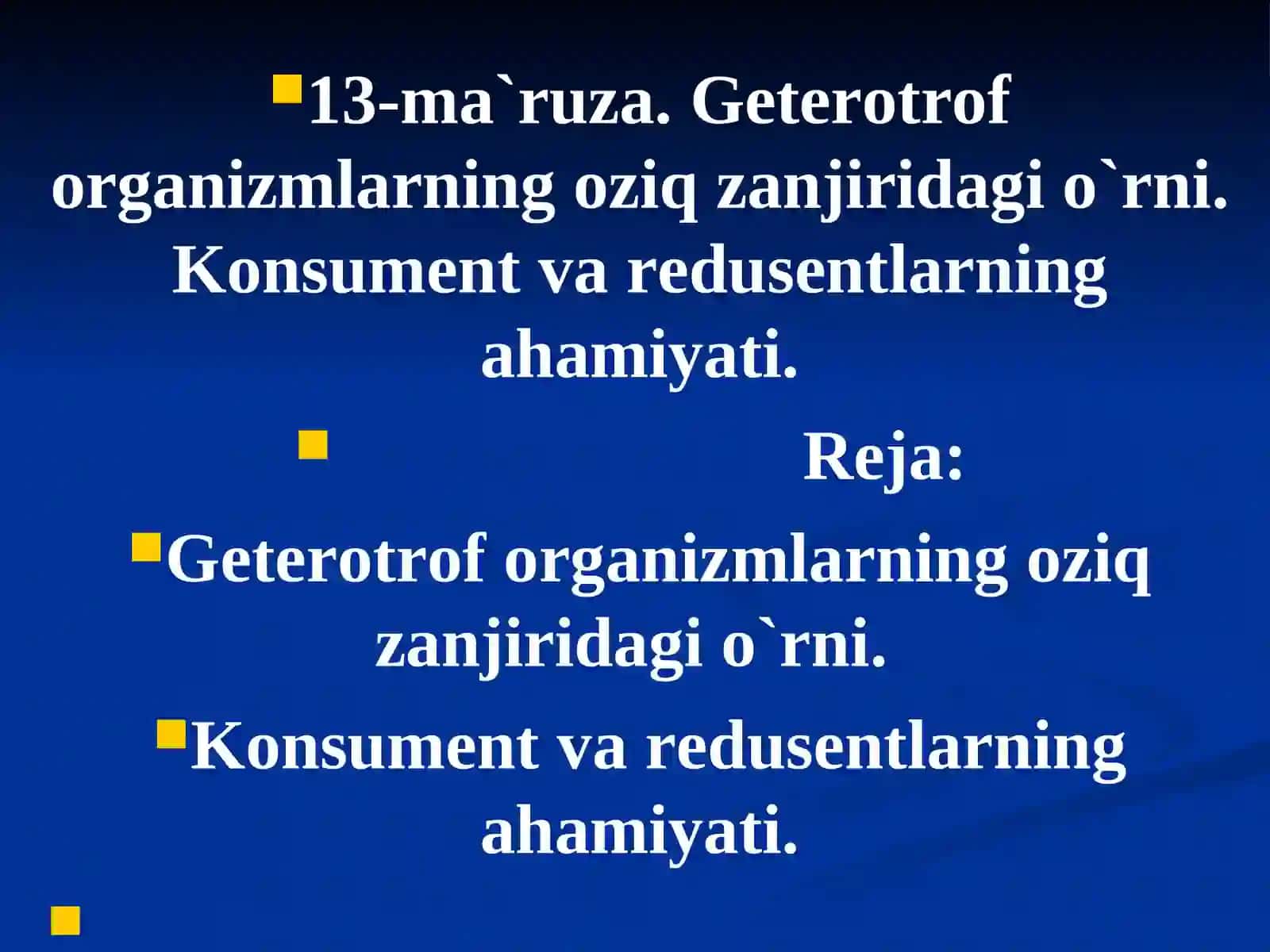 BIOEKOLOGIYA Fanidan 11-ma’ruza 4