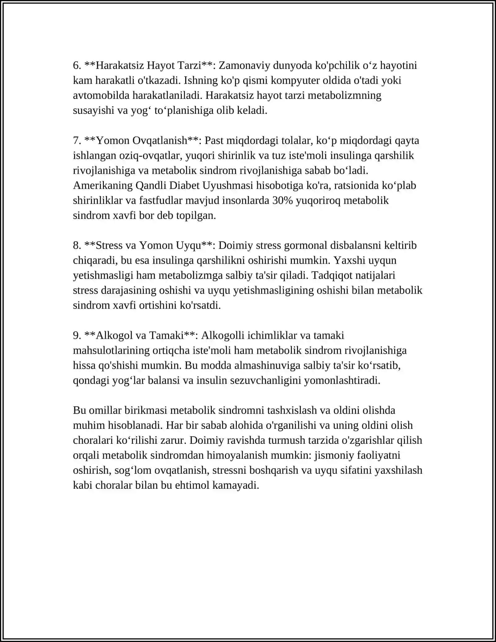 METABOLIK SINDIROM VA 2-TIP QANDLI DIABET 4