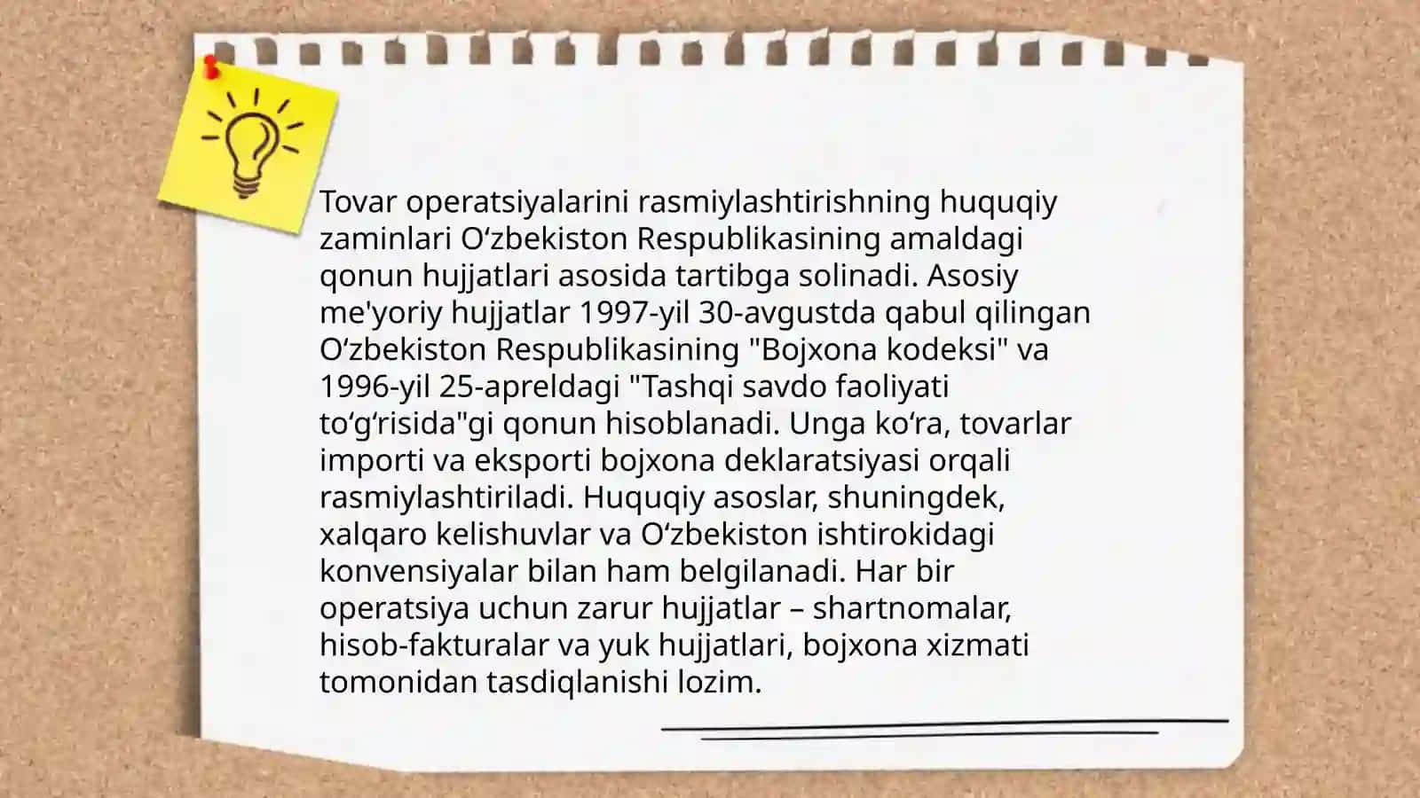 Ulgurji savdo korxonalarida tovar operatsiyalarining rasmiylashtirilishi 4