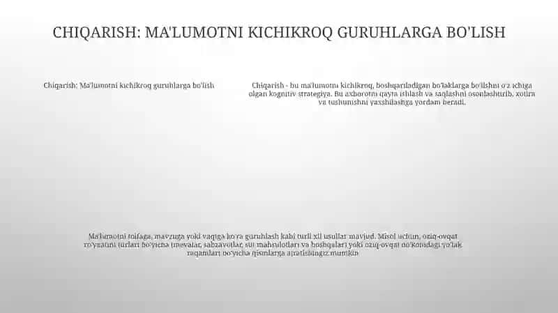 Xotirani Kuchaytirish Yollari 4