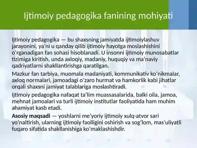 Ijtimoiypedagogika va pedagogik sotsiologiyada “me’yor” va “me’yordan og‘ish” tushunchasi 4