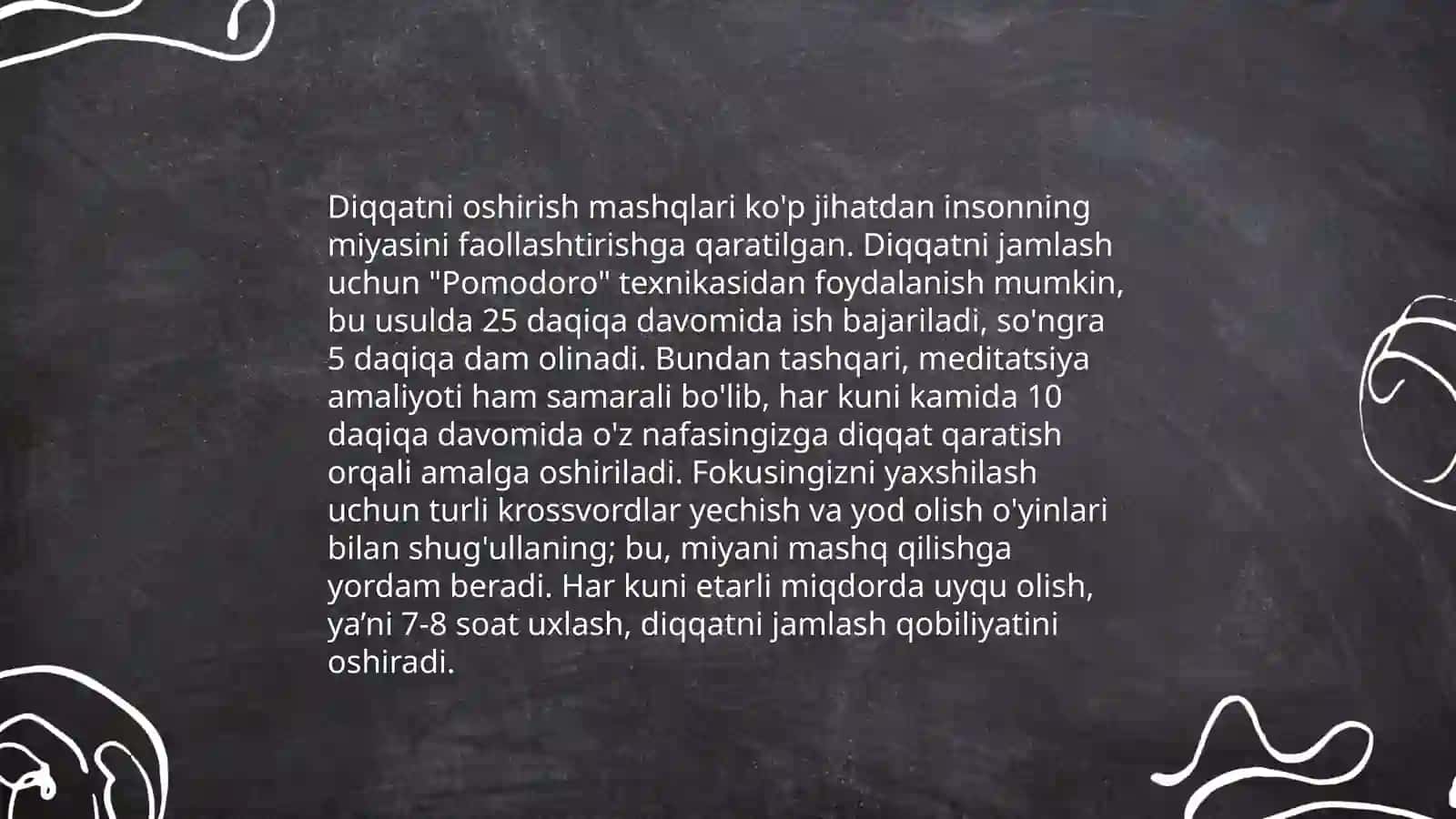 Diqqatni jamlash usullari 4