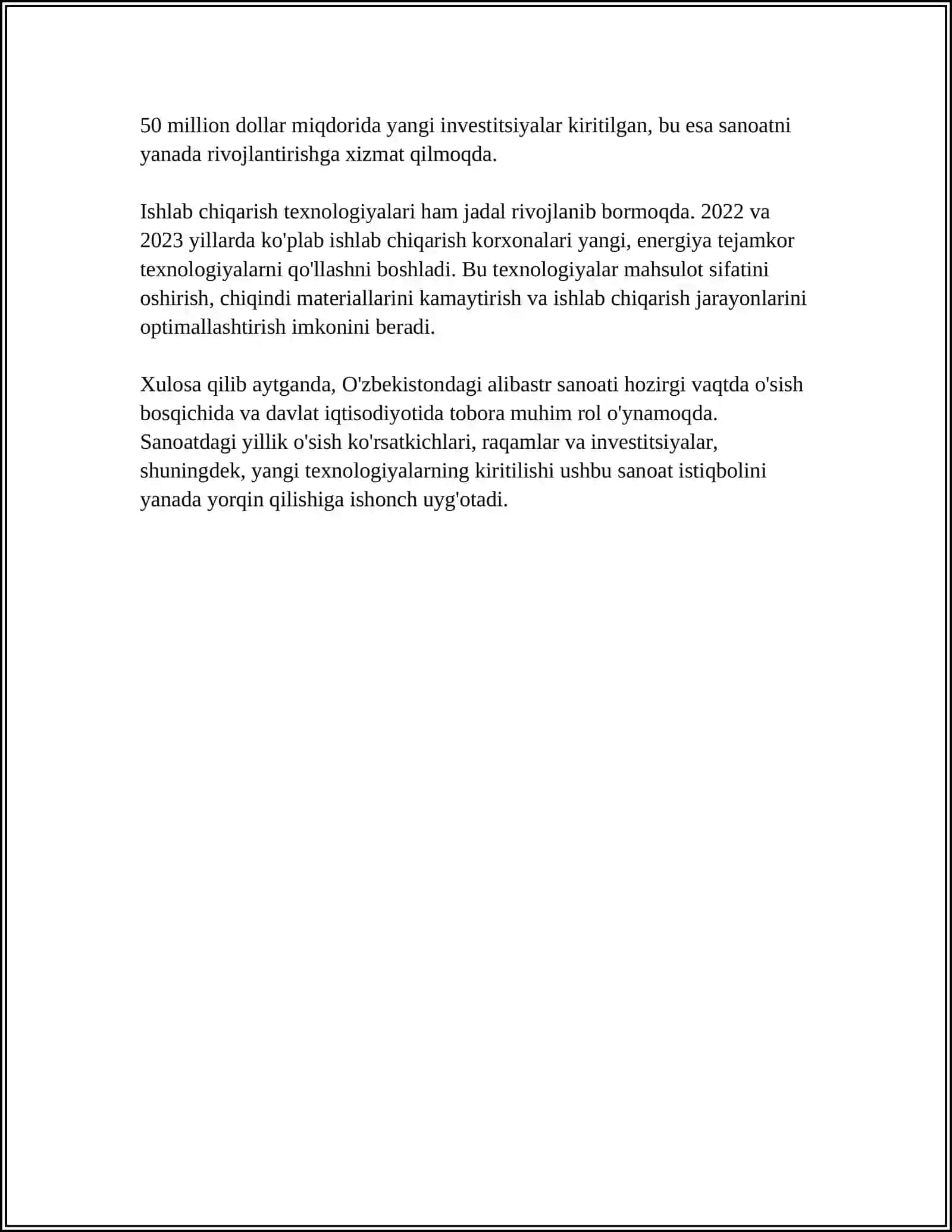 O'ZBEKISTONDA ALIBASTR SANOATINING ISTIQBOLLARI 4