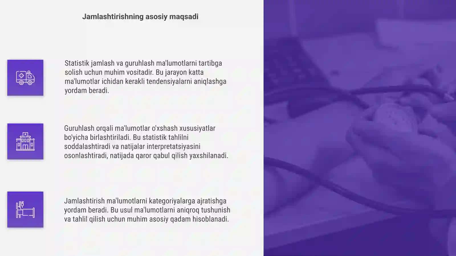 Statistik jamlash va guruhlash 4