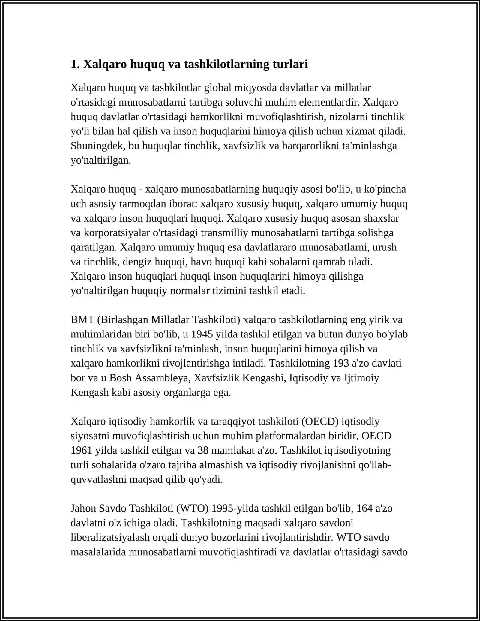 XALQARO VA MINTAQAVIY TASHKILOTLAR FAOLIYATINI HUQUQIY TARTIBGA SOLISH MEXANIZMLARI 4