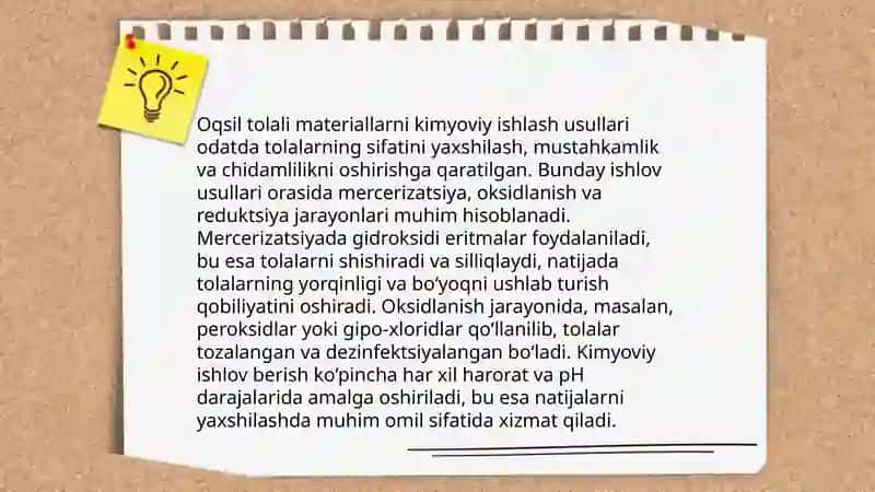 Oqsil tolali materiallarni pardozlash texnologiyalari 4