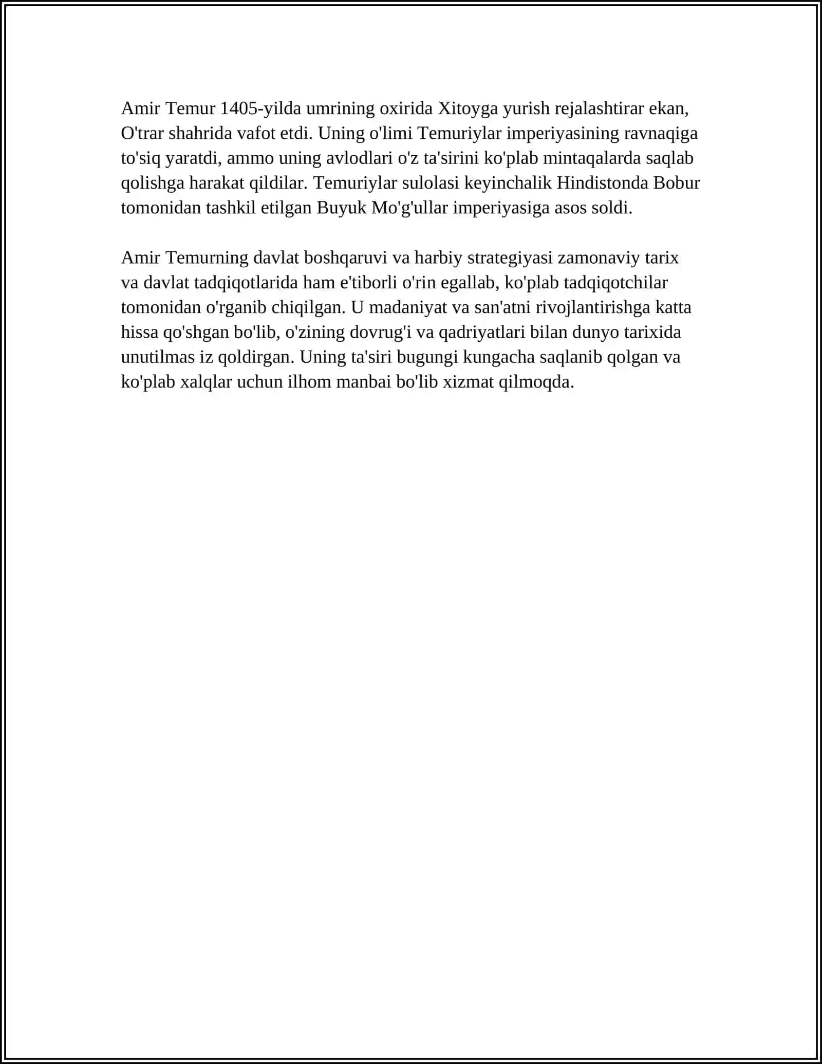 AMIR TEMUR - BUYUK DAVLAT ARBOBI 4