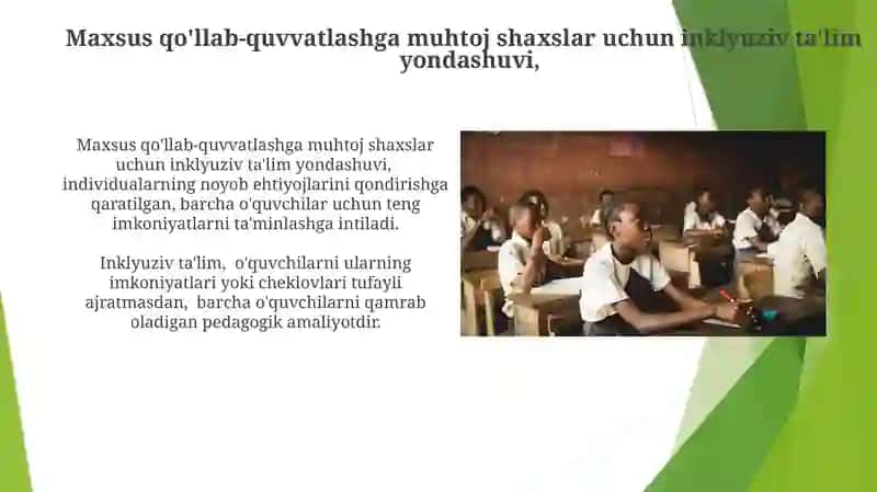 Alohida Yordamga Muqtoj Shaxslarni Inklyuziv Ta'Lim Konsepsiyasining Mohiyati Va Asosiy Qoidalari 4