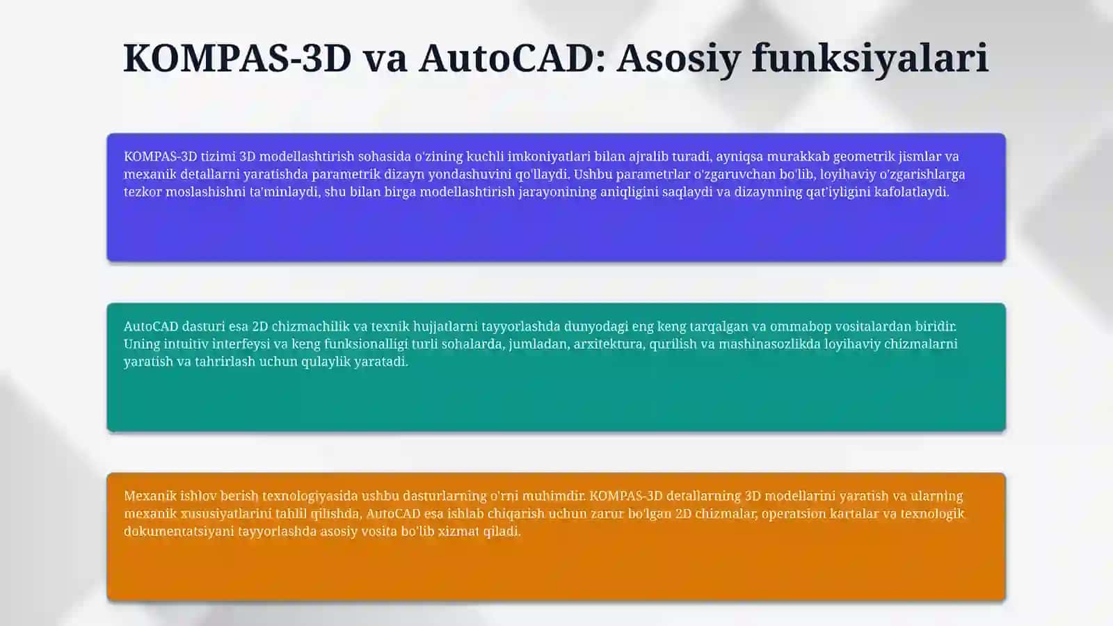 KOMPAS-3D va AutoCAD integratsiyasi: fayl 4