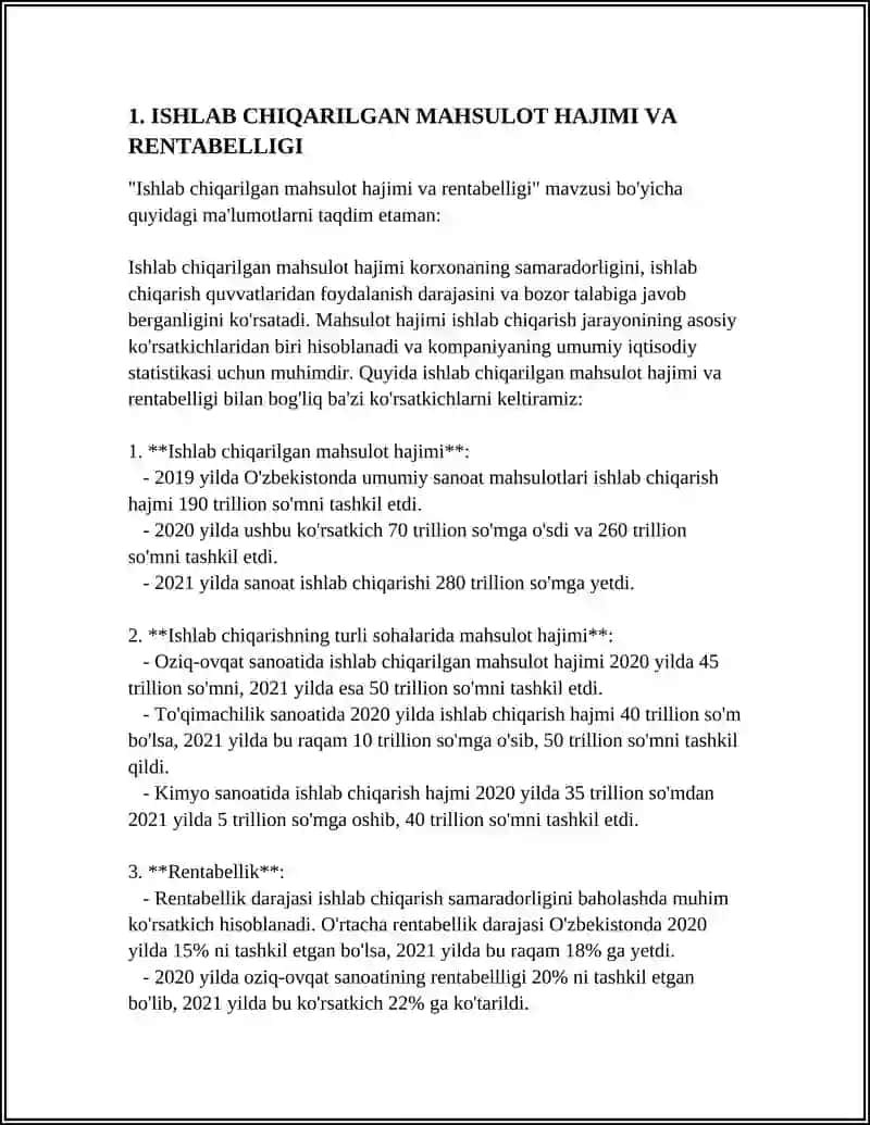 MUSTAQIL ISH Mavzu: ISHLAB CHIQARILGAN MAHSULOT HAJIMI MODELI.PUL OQIMINI DISKONTLASH MODELI 4