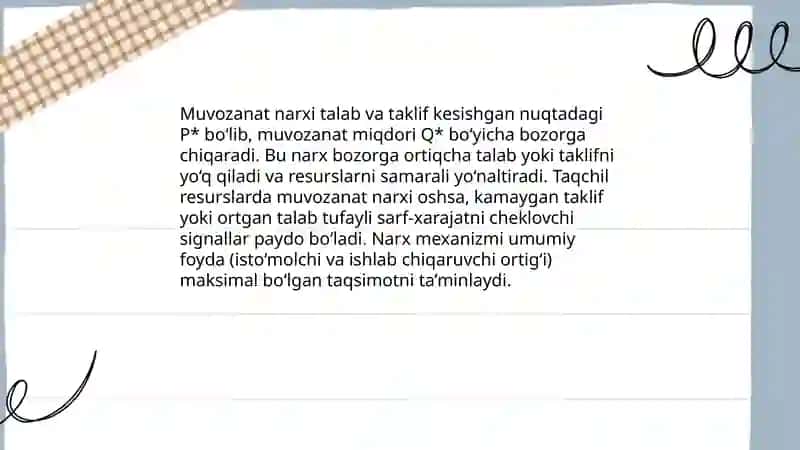 Talab va taklif modeli asosida taqchil resurslarning taqsimlanish mexanizmi 4