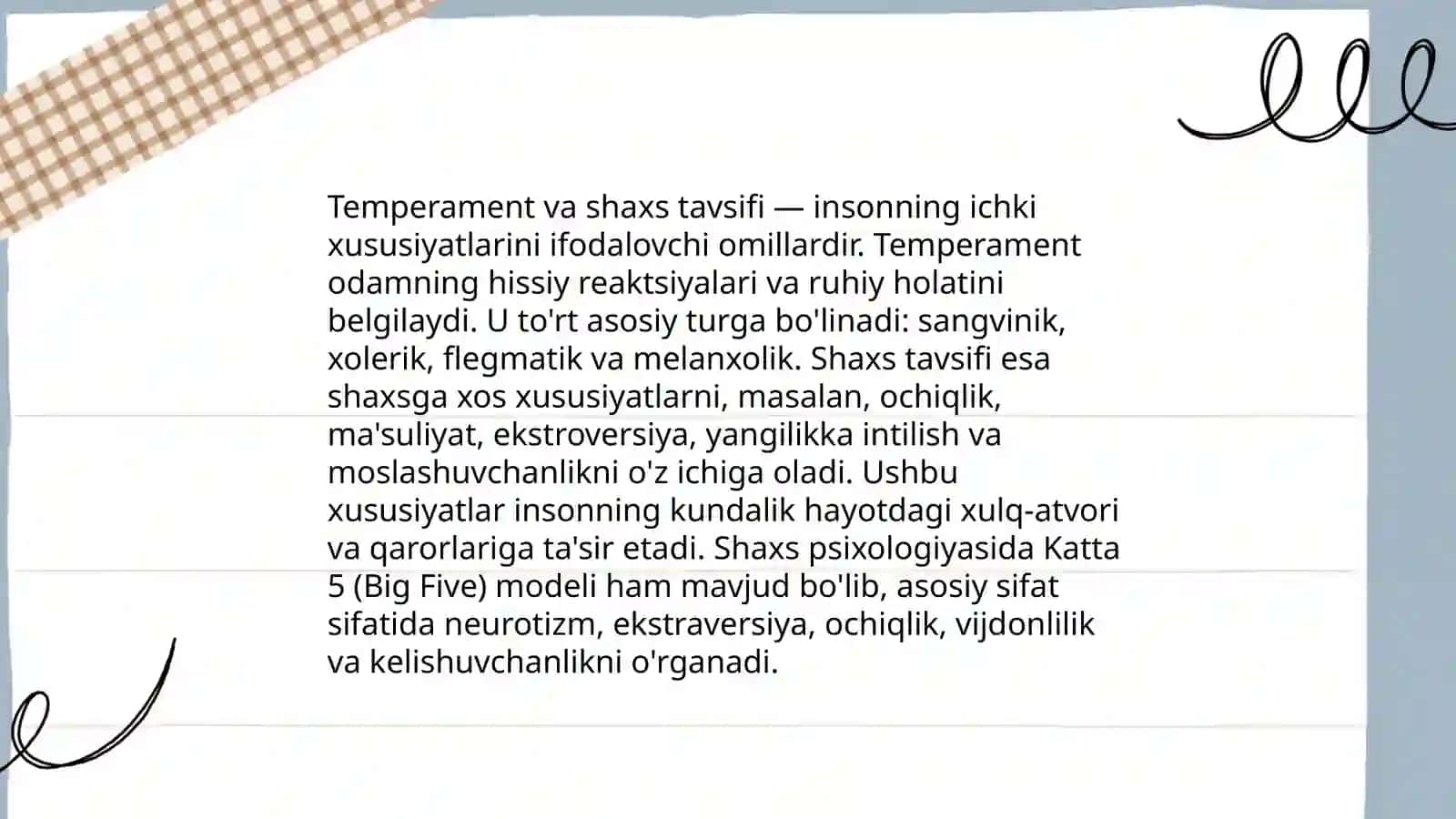 Temperament 4