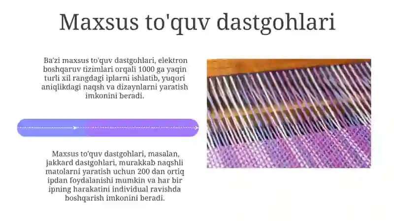 Zamonaviy to'quv dastgohlari 4