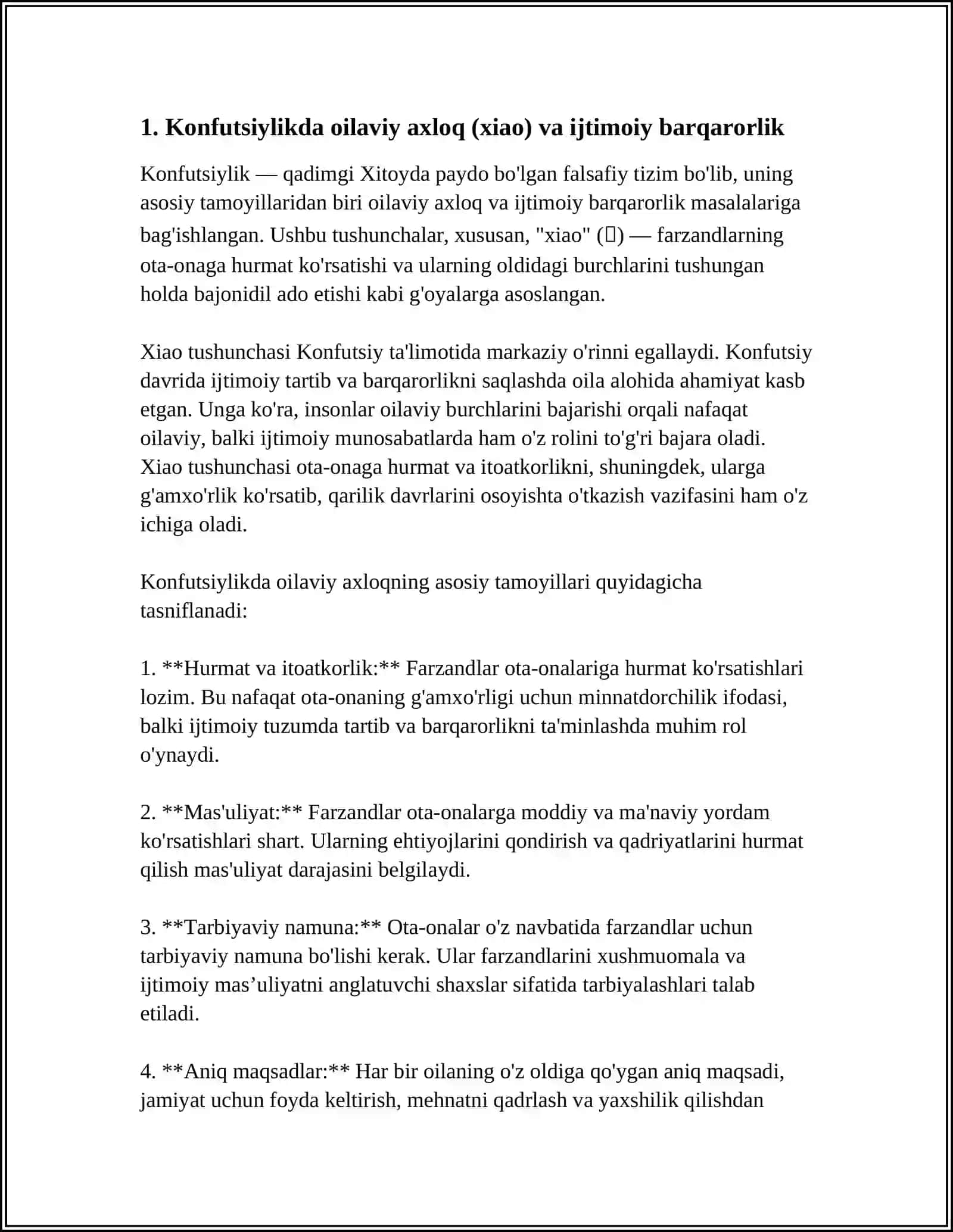 KONFUTSIYLIK TA'LIMOTIDA IJTIMOIY AXLOQIY MASALALAR 4