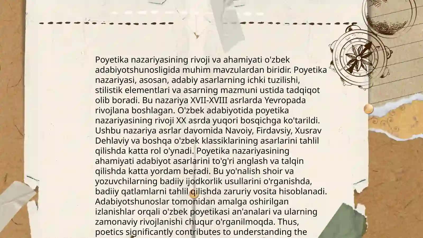 Arastuning poyetika asari 4