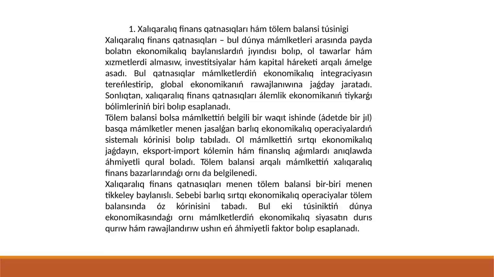 Xalıqaralıq finans qatnasıqlarında tölem balansın basqarıw 4