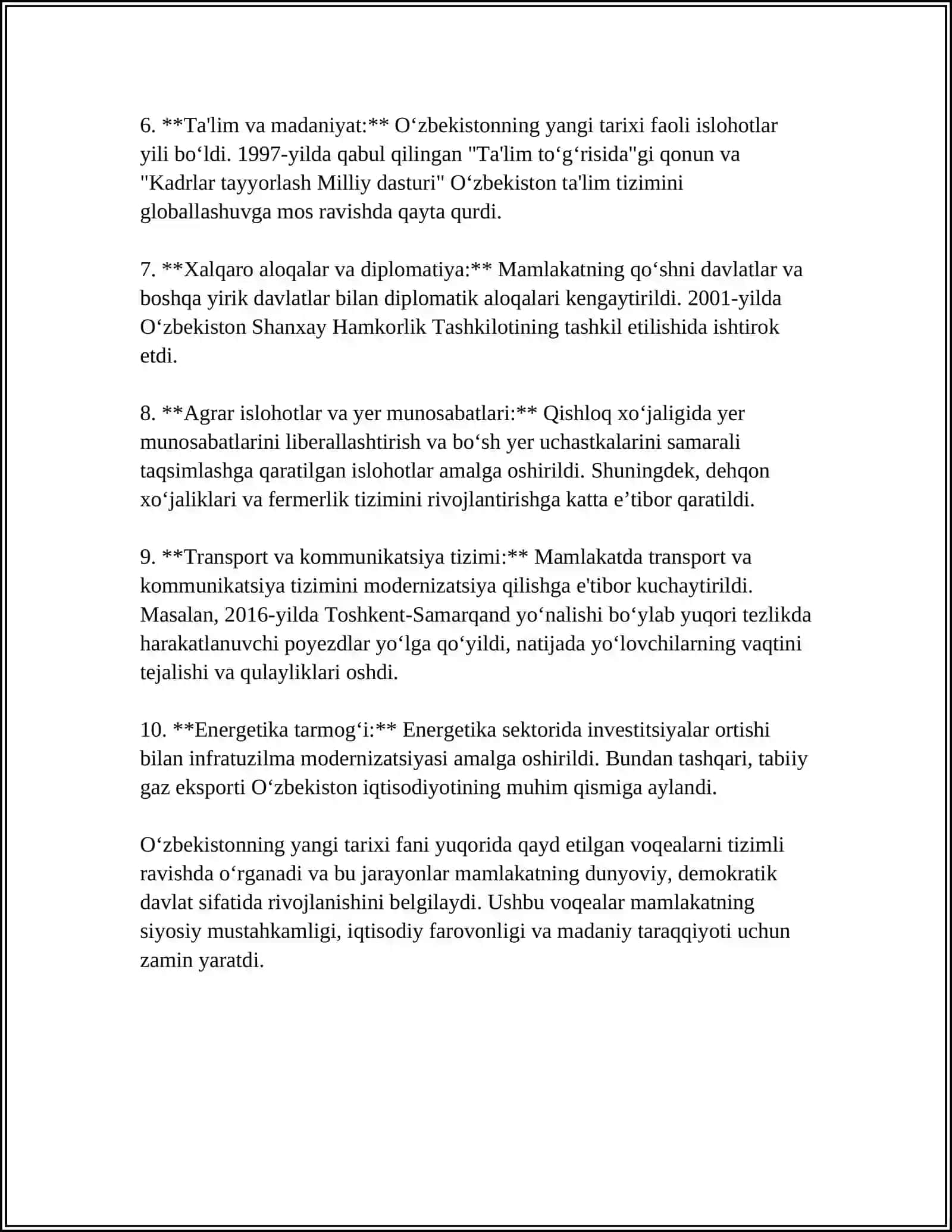 Oʻzbekistonning yangi tarixi fanining predmeti 4