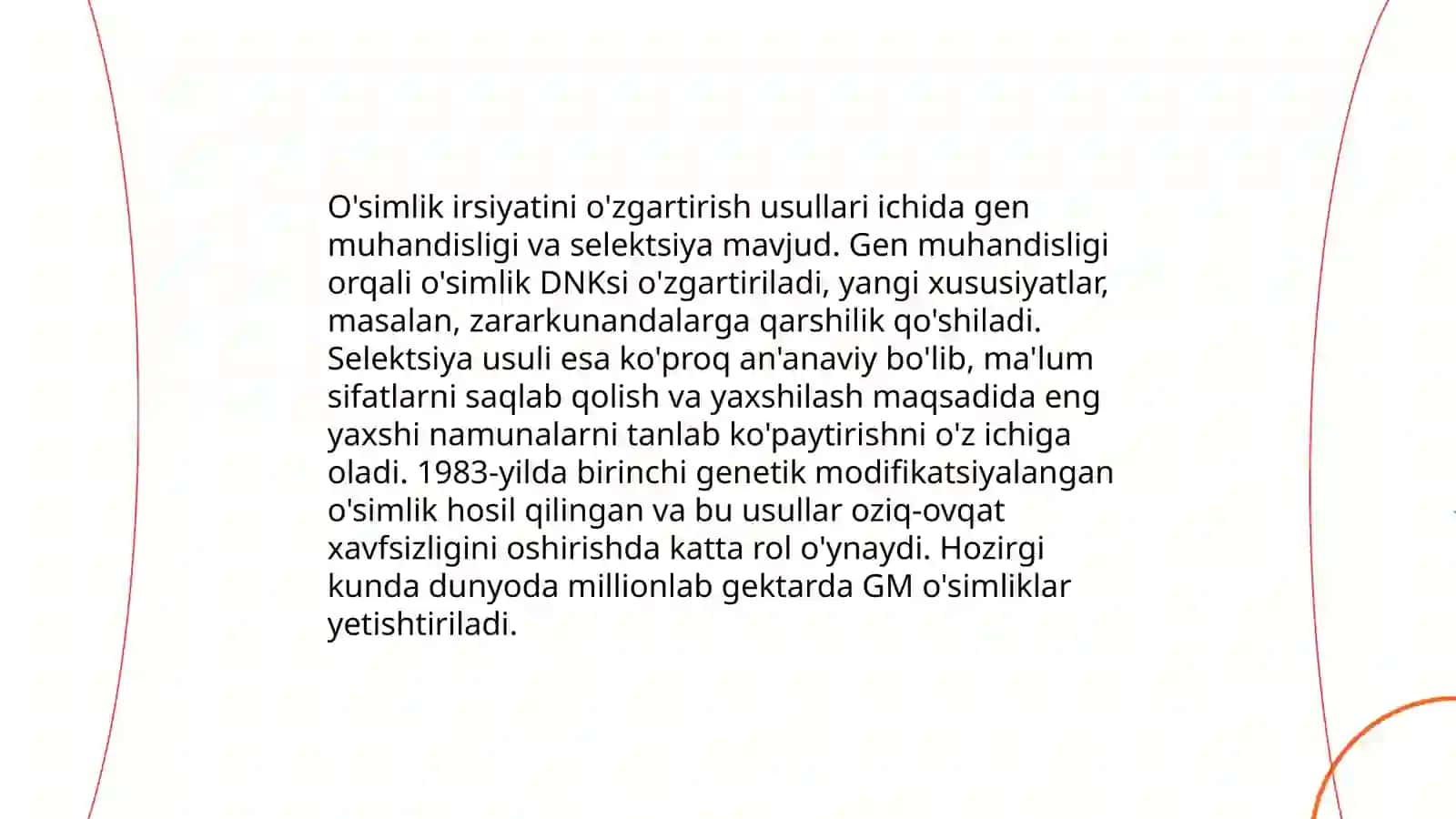 O'simlik va hayvon irsiyatini gen injeneriyasi usuli bilan o'zgartirish 4