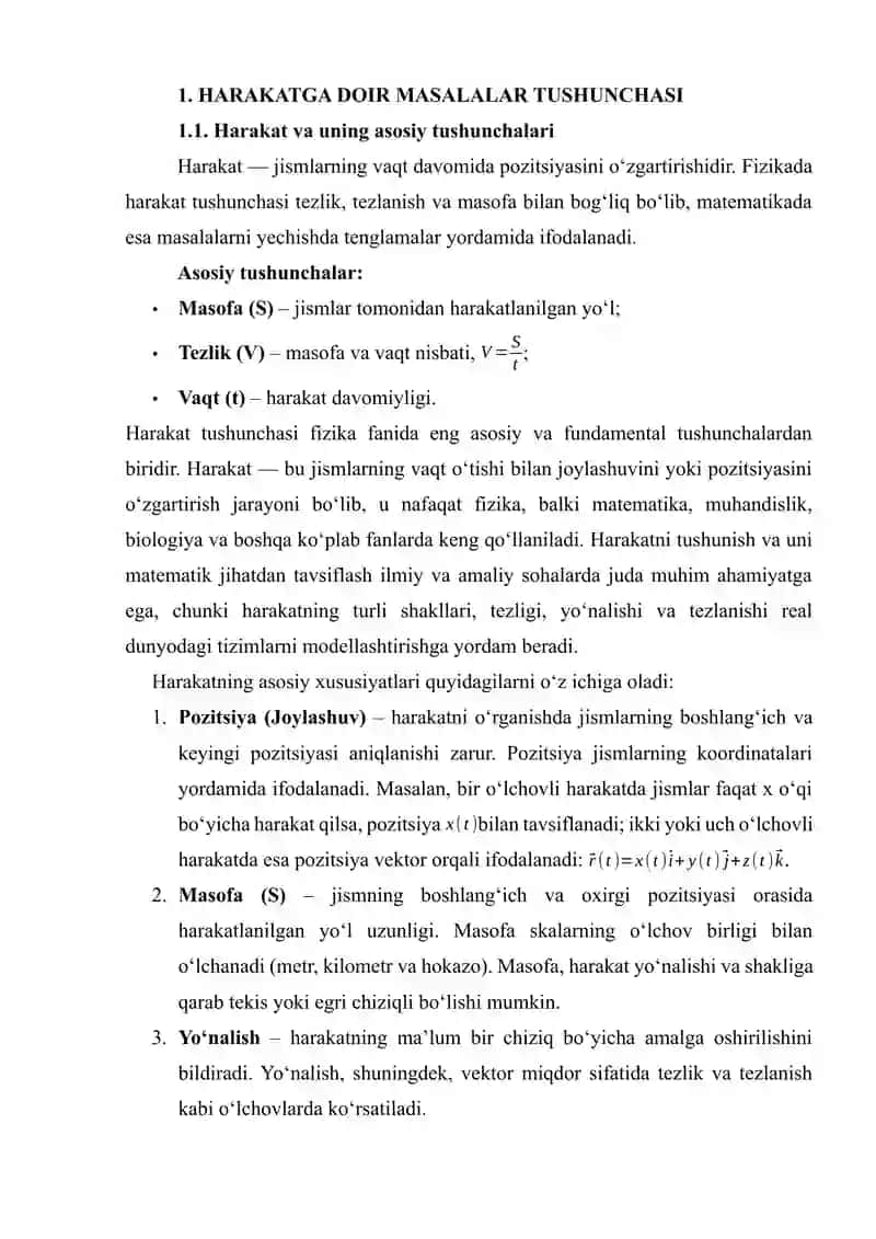 “HARAKATGA DOIR MASALALAR” 4