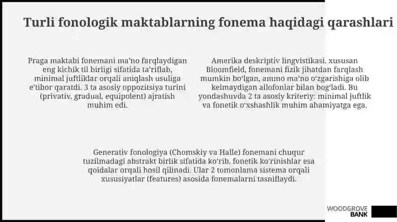 Fonema nazariyasi tarixidan fonemalar haqida turli fonologim vakillarining fikrlarini urganish 4