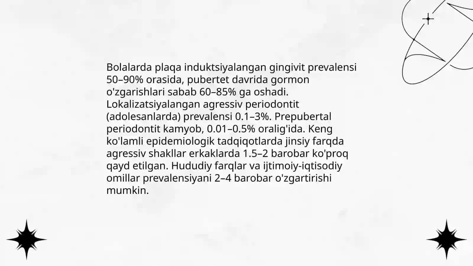 Pubertat oldi va pubertat yoshidagi parodont kasalliklar 4