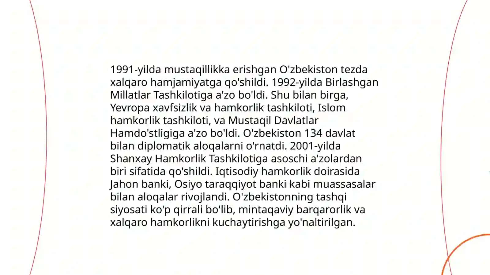 O’zbekistonni xalqaro reytingidagi ko’rsatgichlarini ko’tarishining tarixiy va siyosiy ahamiyati 4