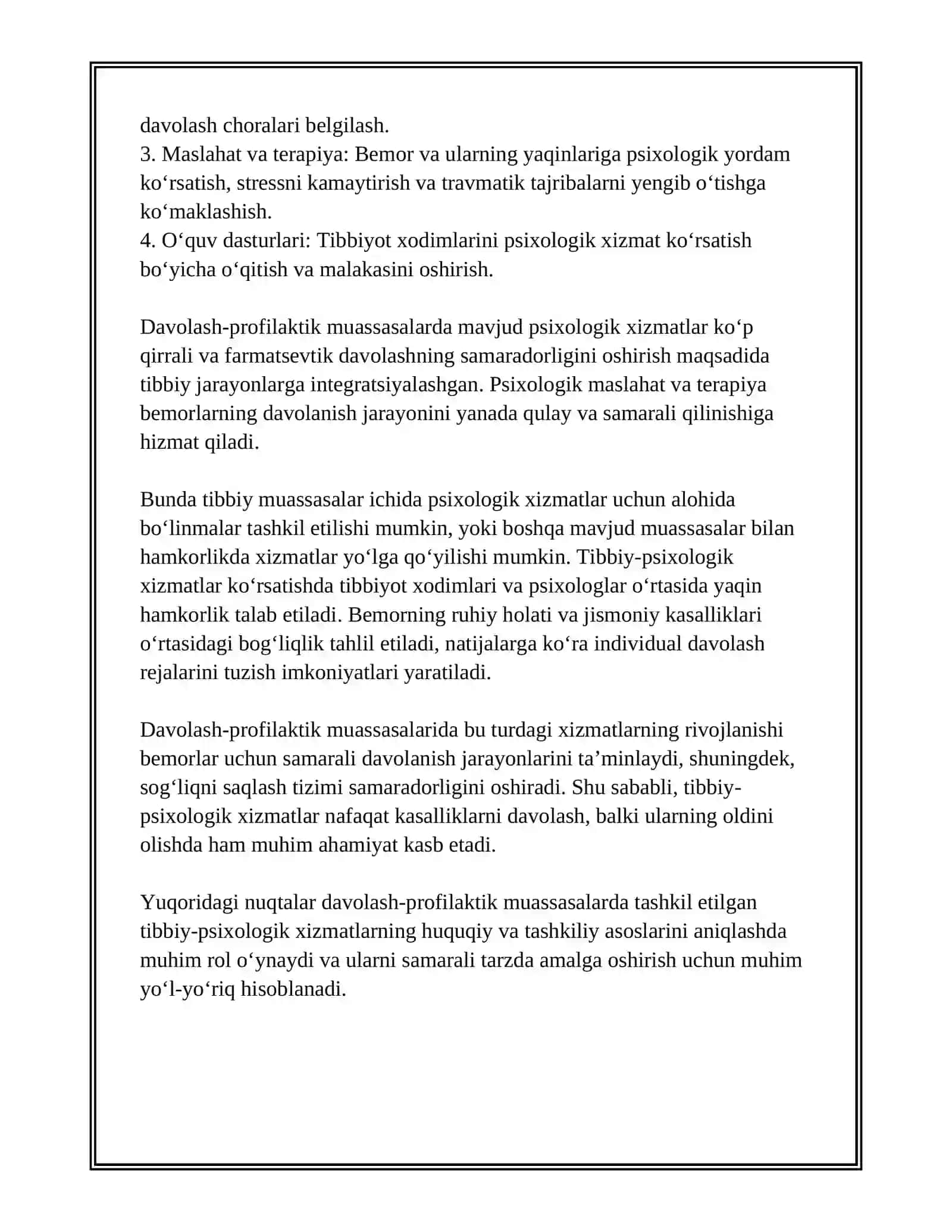 DAVOLASH-PROFILAKTIK MUASSASALARIDA TIBBIY PSIXOLOGIK XIZMAT 4