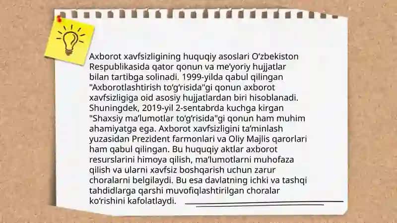 Axborot xavfsizligini ta'minlashning ǵoyaviy-nazariy va huquqiy asoslari 4