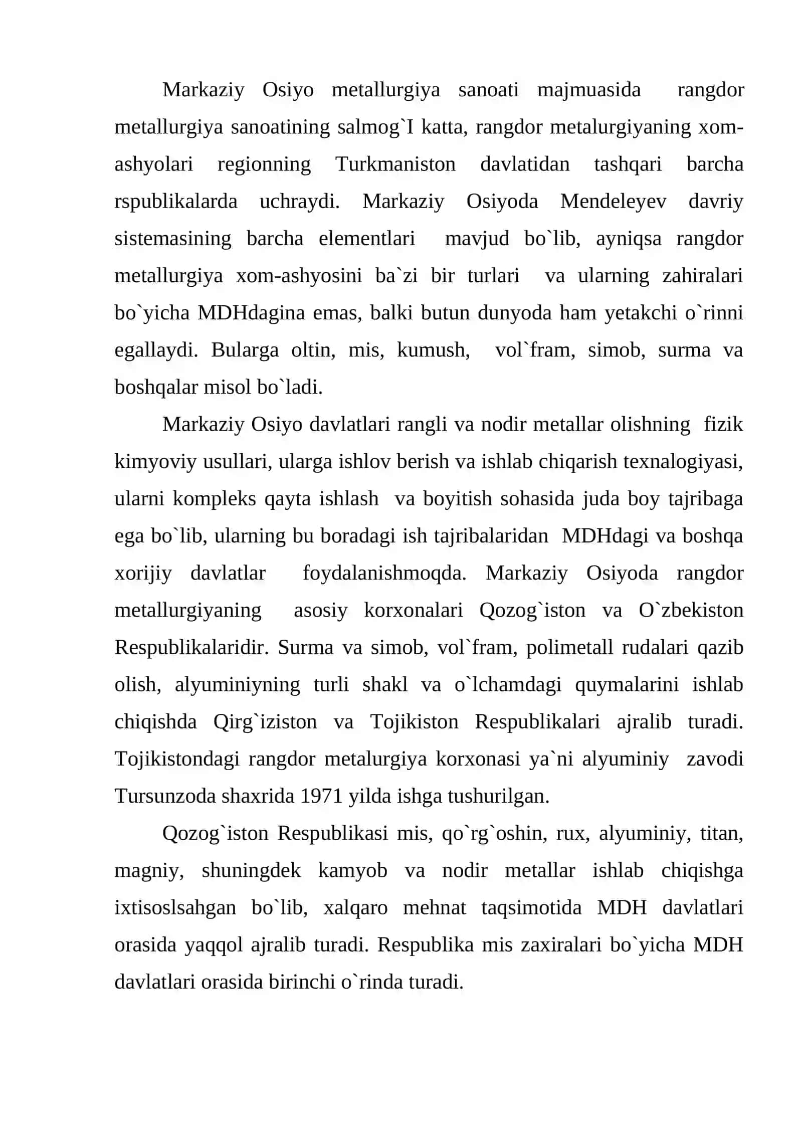 Metallurgiya sanoati va kimyoviy jarayonlar 4