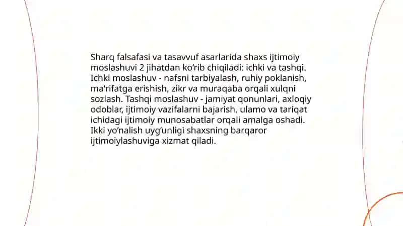 Sharq mutafakkirlari asarlarida shaxs ijtimoiylashuvi masalarining yoritilishi 4