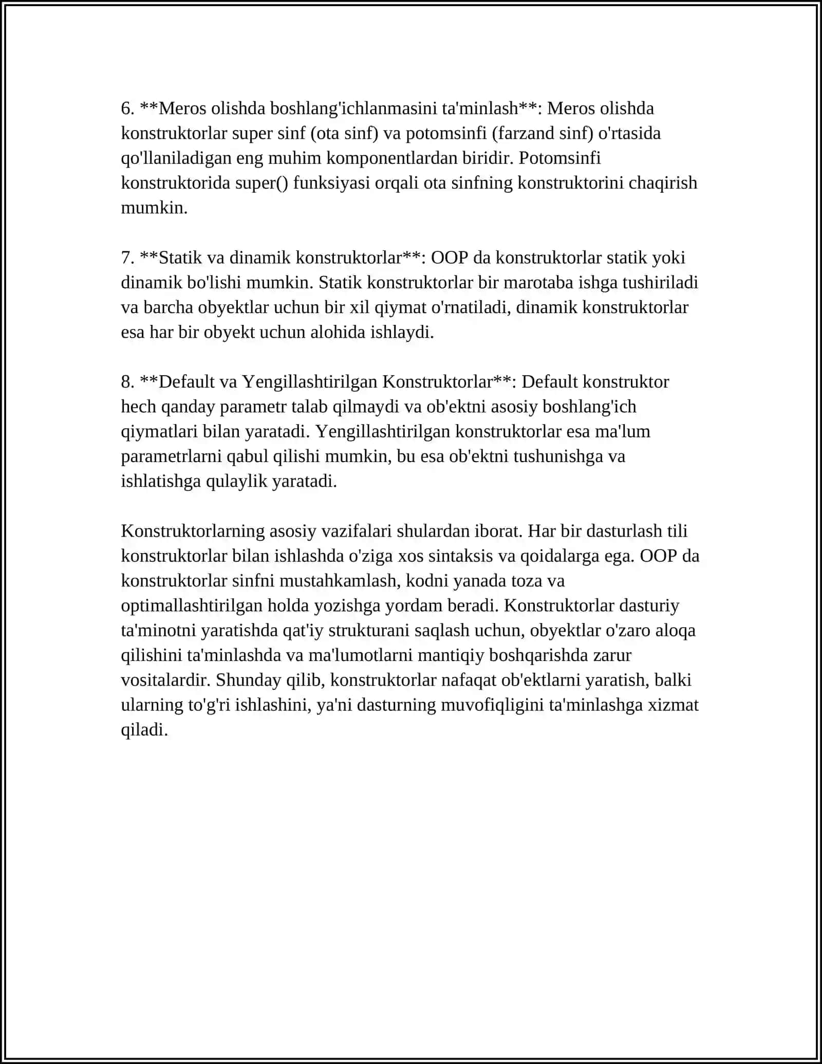 KONSTRUKTORLAR VA ULARNI TASHKIL ETISH USULLARI 4