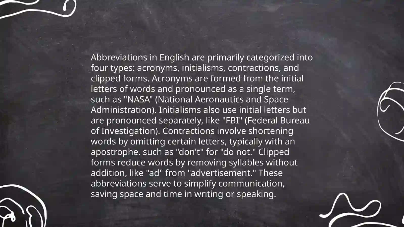Abbreviation as one of the two types of shortening in modern english 4