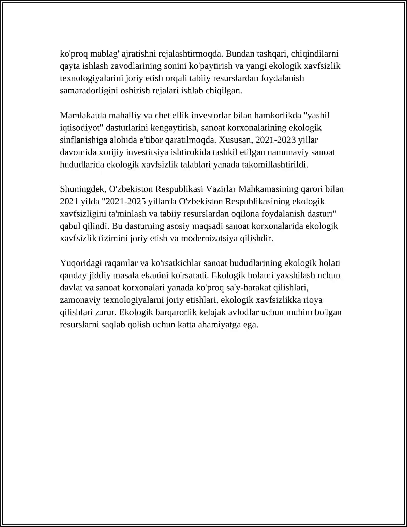 SANOAT TARMOQLARI JOYLASHUVINING EKOLOGIK JIHATLARI 4