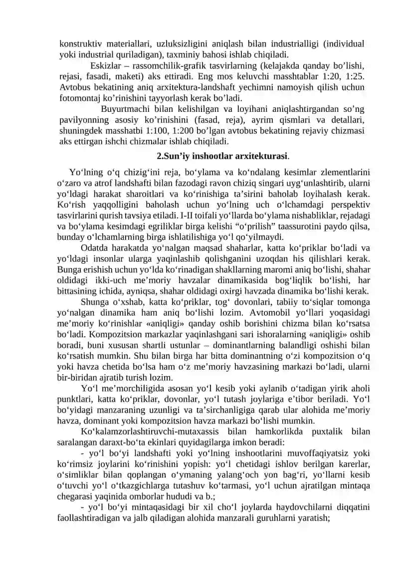 AVTOMOBIL YO‘LLARINI TRANSPORT INSHOOTLARI VA JIHOZLASH 4
