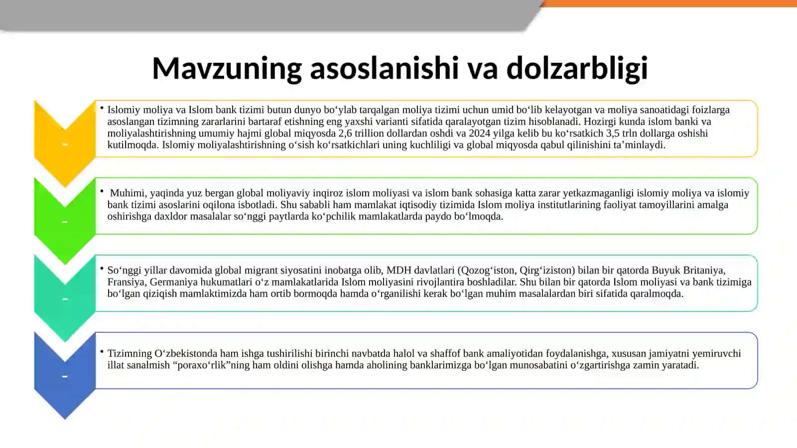 ISLOM MODELI ASOSIDA MOLIYA BOZORINI RIVOJLANTIRISH 4