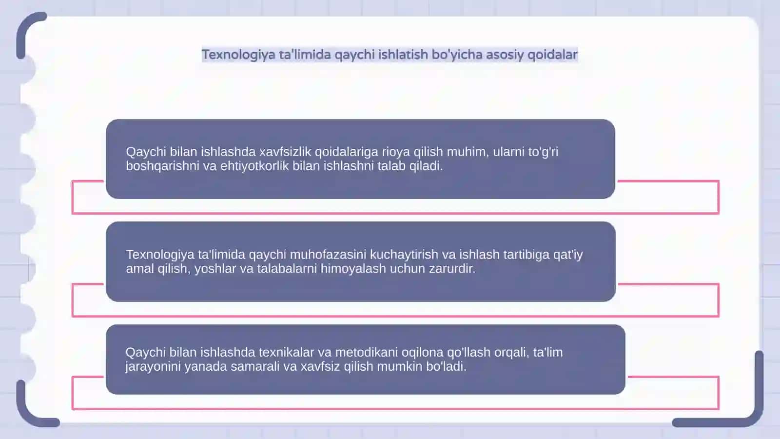 Texnologiya ta'limi nazariyasi va metodikasi fanidan 4