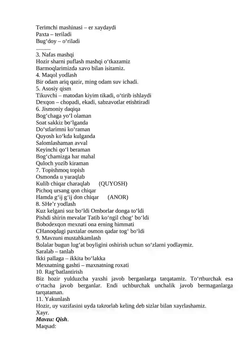 “Kuz bo’yoqlari”, “Qish” oy mavzulari bo’yicha o’yinli ta’lim faoliyatini tashkil etish 4