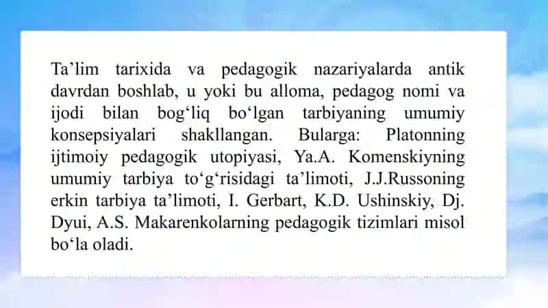 Tarbiya jarayonining mazmuni va mohiyati 4